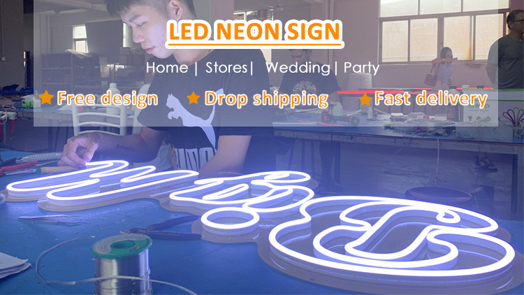 Neon Sign OEM Wall Led Body Neon Sign Illuminated Flex Neon Sign for Shop or Restaurant