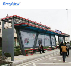 Outdoor Used Bus Shelter Display High Quality stainless steel bus stop shelter