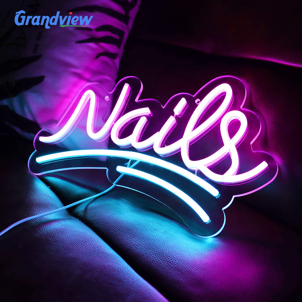 High quality business logo customized neon light for beauty salon decor advertising led nails neon lights sign