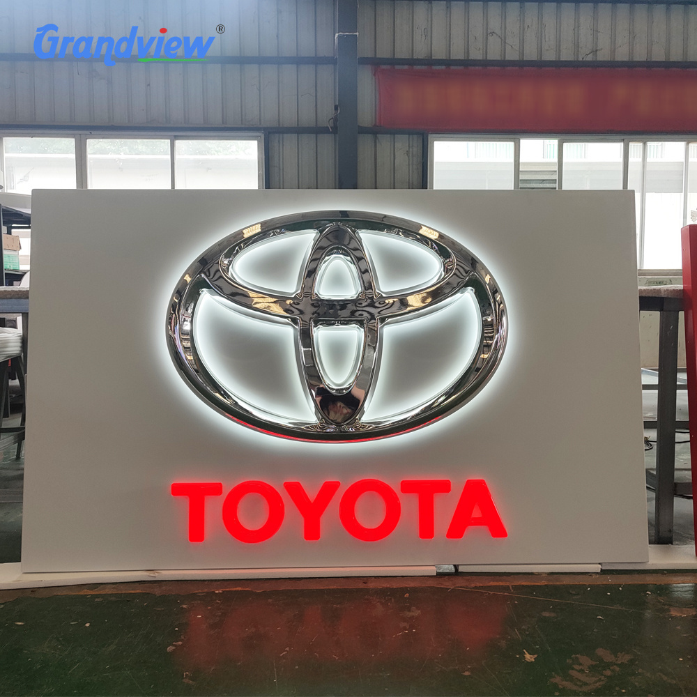 Backlit car logo sign outdoor 3d led letter sign