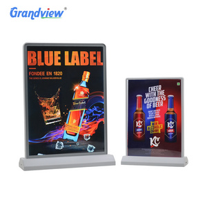 Slim Aluminum Light Box Indoor Adjustable Brightness Led Menu Board for Cinema and Restaurant