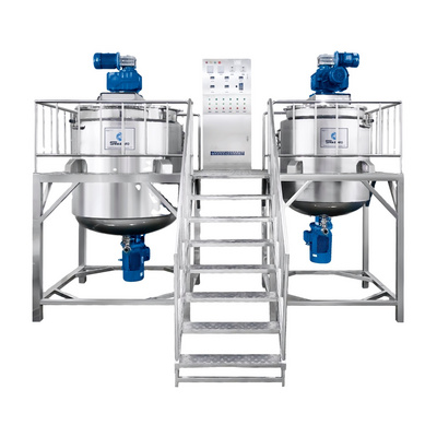 SINAEKATO High Productivity Liquid Soap Shampoo Production Line High Shear Homogenizer Stainless Steel Mixing Tank with Agitator