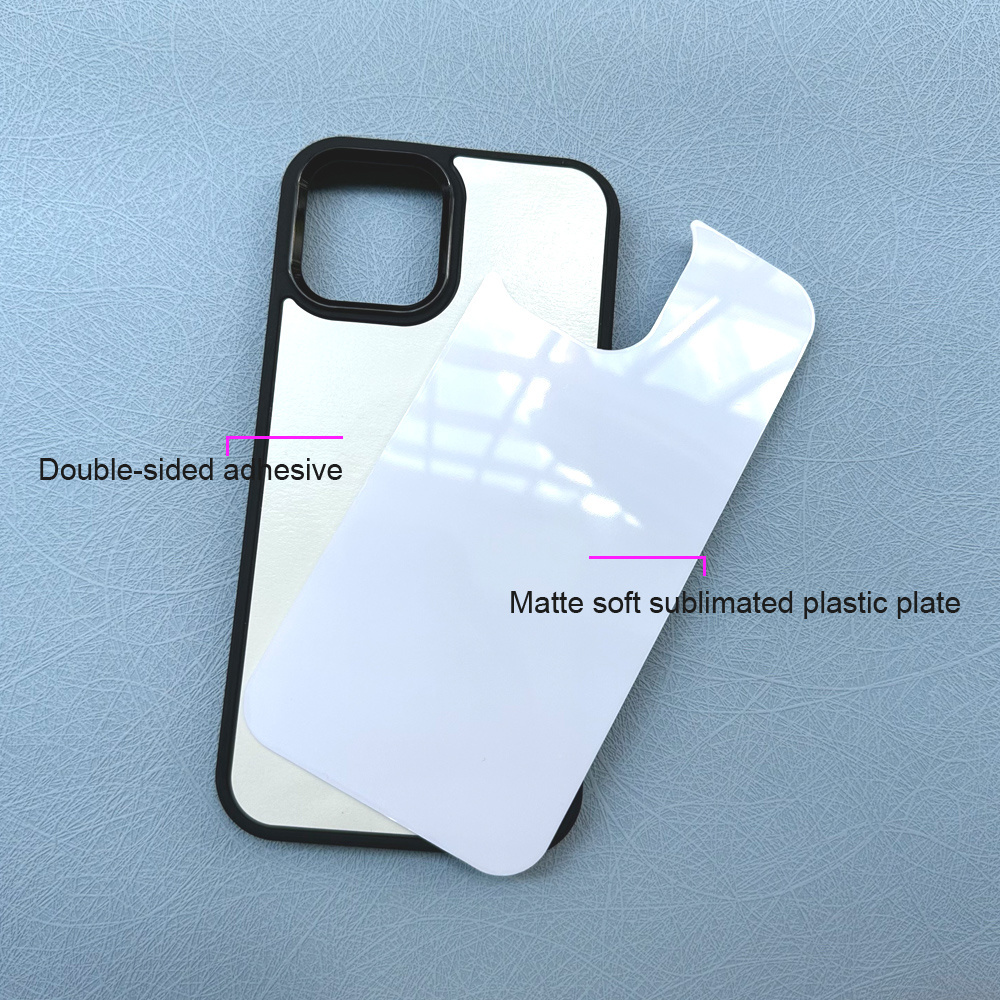 Heat Press Phone Cover 2 in 1 Tpu For Iphone 14 13 15 pro max Blank Sublimation Phone Case Wireless Charging Compatible