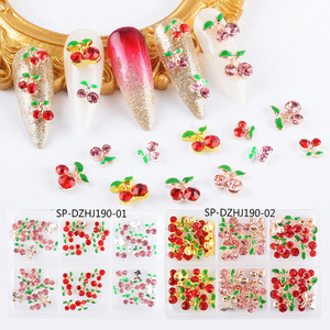 3D colorful cherry kawaii nail art nail rhinestone accessories charms