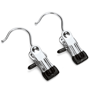 Wholesale Metal Laundry Hooks Boot Hanger Clips Portable Single Non-slip Hanging Clip