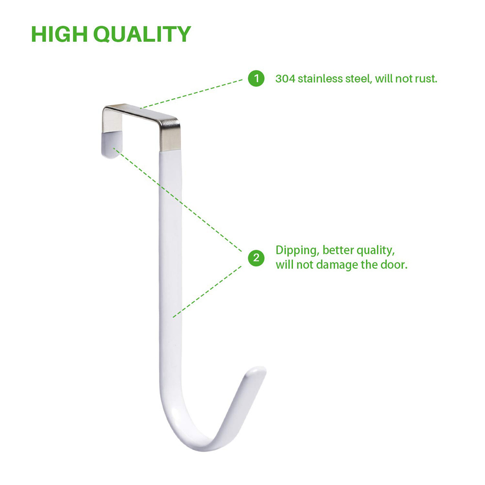 Over The Door Hooks Single Sturdy Metal Towel Coat Clothes Door Hangers