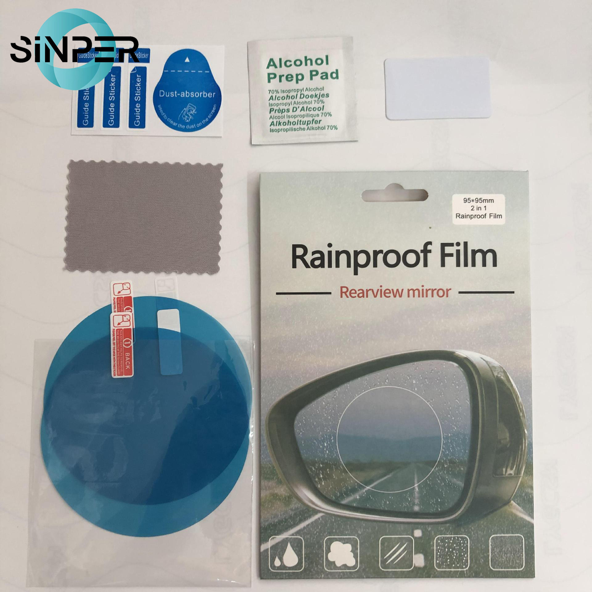 Car Rearview Mirror Film Anti Fog Anti Glare Anti Scratch Rainproof Waterproof HD Nano Clear Sticker Film for Car Mirrors