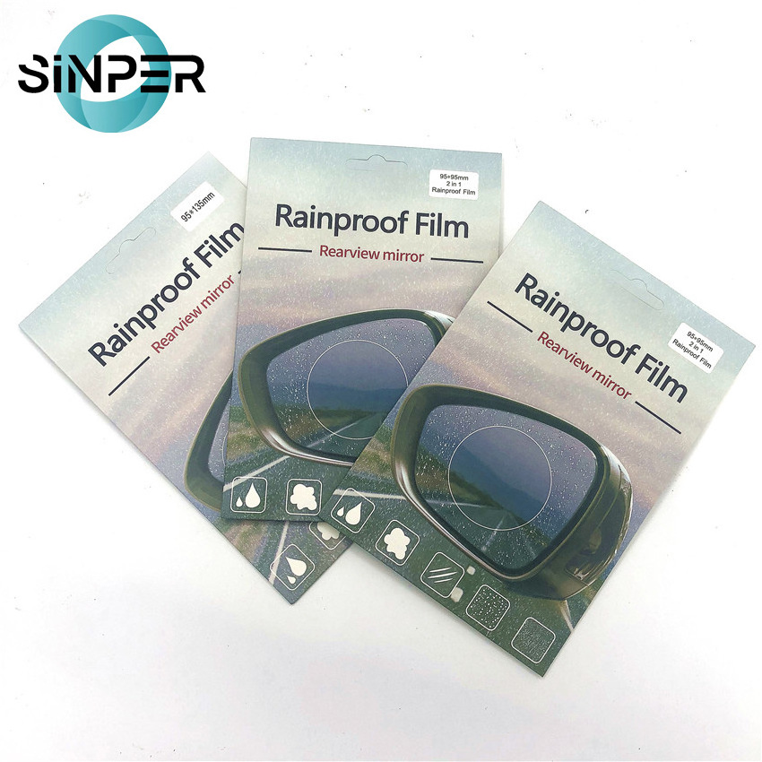 Car Rearview Mirror Film Anti Fog Anti Glare Anti Scratch Rainproof Waterproof HD Nano Clear Sticker Film for Car Mirrors