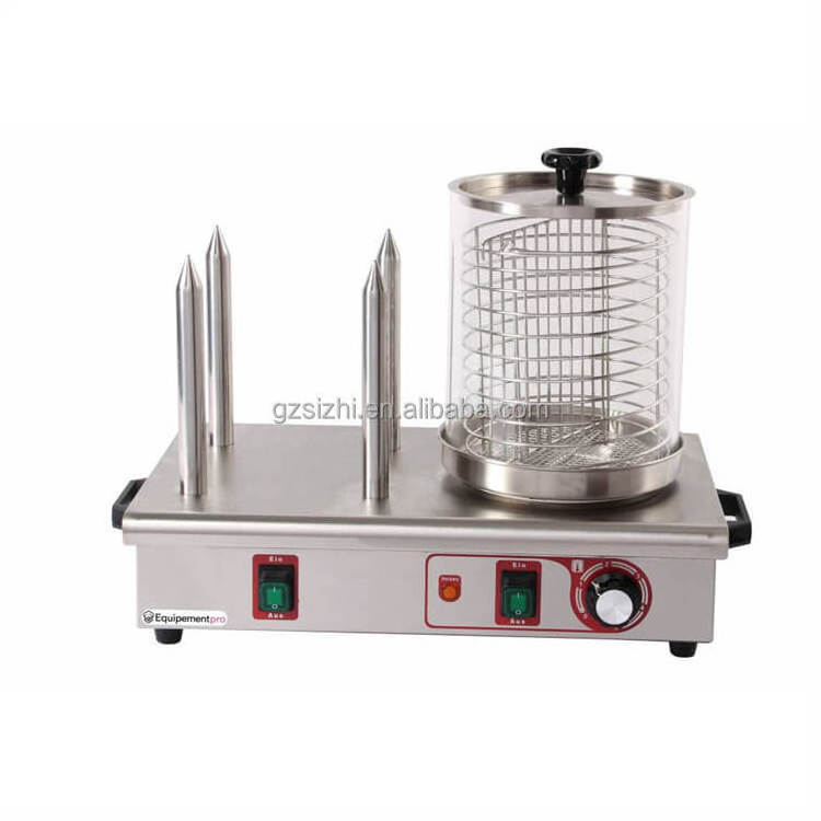 Commercial Electric Sausage Bread Warmer Steamer Hot Dog Warmer Machine with 4 Bread Sticks