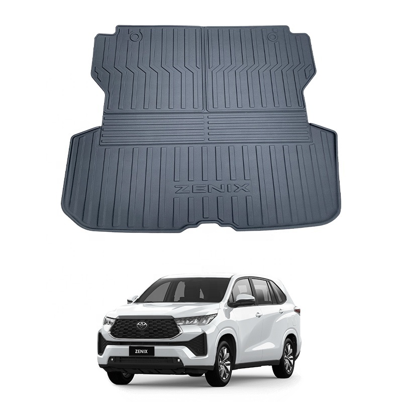 Wholesale Custom Waterproof Cargo Tray Liner Carpet Rubber Back Seat Car Trunk Mats for Toyota Innova Zenix 2023 Accessories