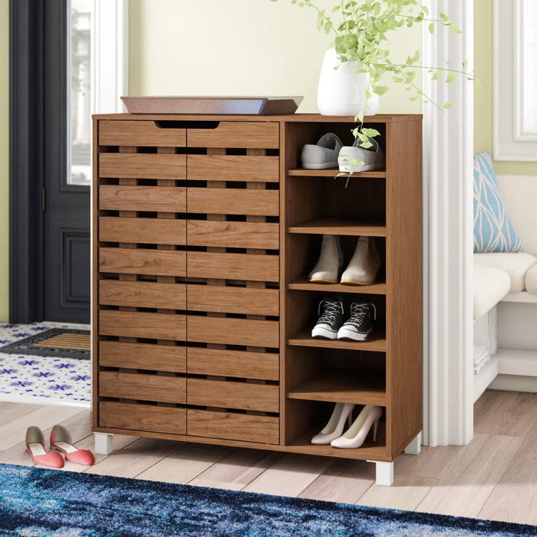 Home Entrance Cabinet Multi-functional Dust-proof Breathable Large Capacity Plate Shoe Cabinet