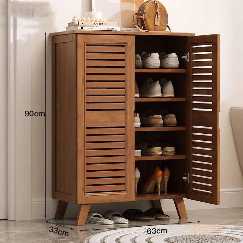 Living Room Large Capacity Storage Cabinets Wood Shoe Storage Rack Entryway Shoe Cabinet Shoe Organizer Closet Cabinet