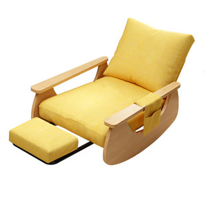 High Quality Lazy Recliner Balcony Casual Single Sofa Chair Living Room Wooden Leg Sofa Chair Relax Sofa For Adults