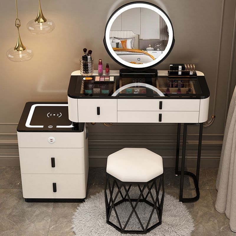 Smart Dresser Wireless Charging Light Luxury Bedroom Makeup Dressing Table Modern Multi-functional Princess Dressing Table