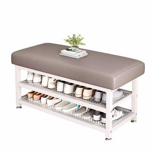 Household Shoe Cabinet Multi-functional Simple Storage Rack Shoe Rack Bench Organizer for Entrance