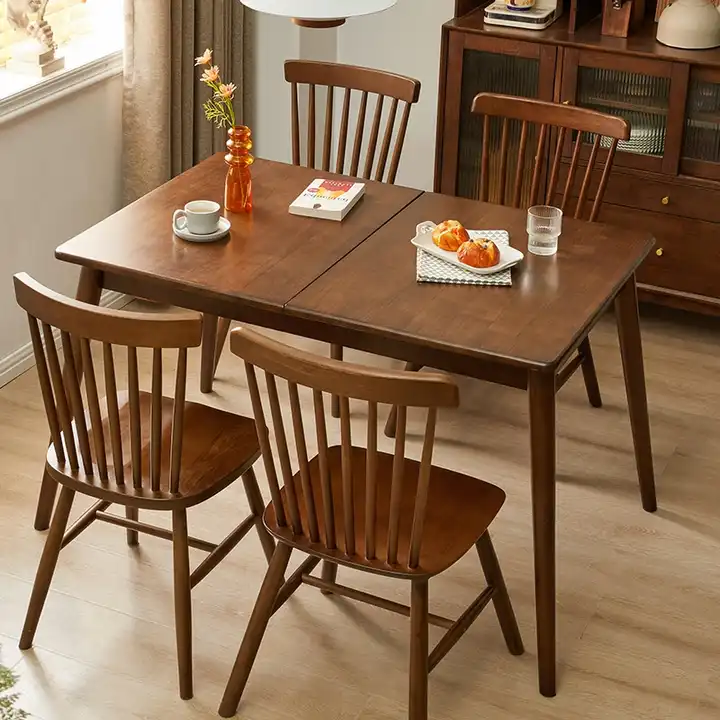 Folding Dinner Sets Dining Chairs Table Solid Oak Wood dinning table set for 6