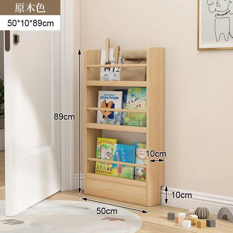 Wooden Bookcase Shelf For Easy Organization Montessori Easy Assembly Kids Book Rack Kid Bookshelf