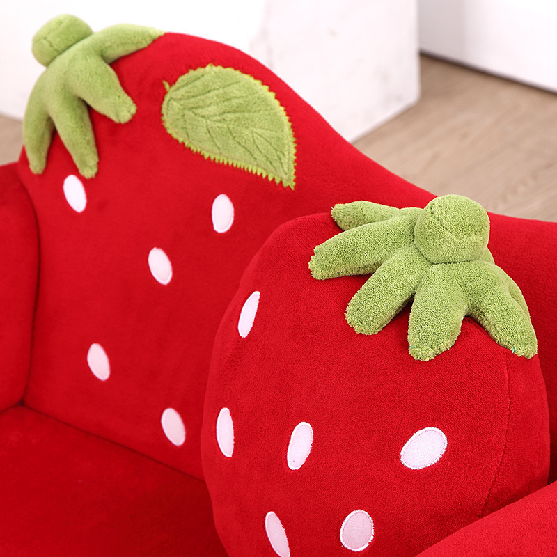 Children's sofa Mini cartoon fabric kindergarten bulk order cute strawberry sofa