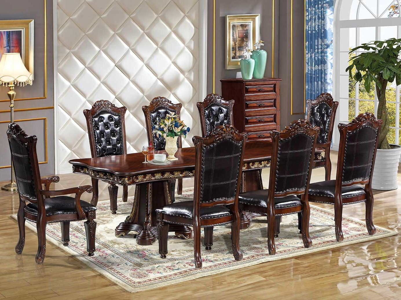 Antique Home Furniture Dinner Table Set Luxury Furniture Dining Room Table Chair Classical Wood Table for Meeting Dining Room