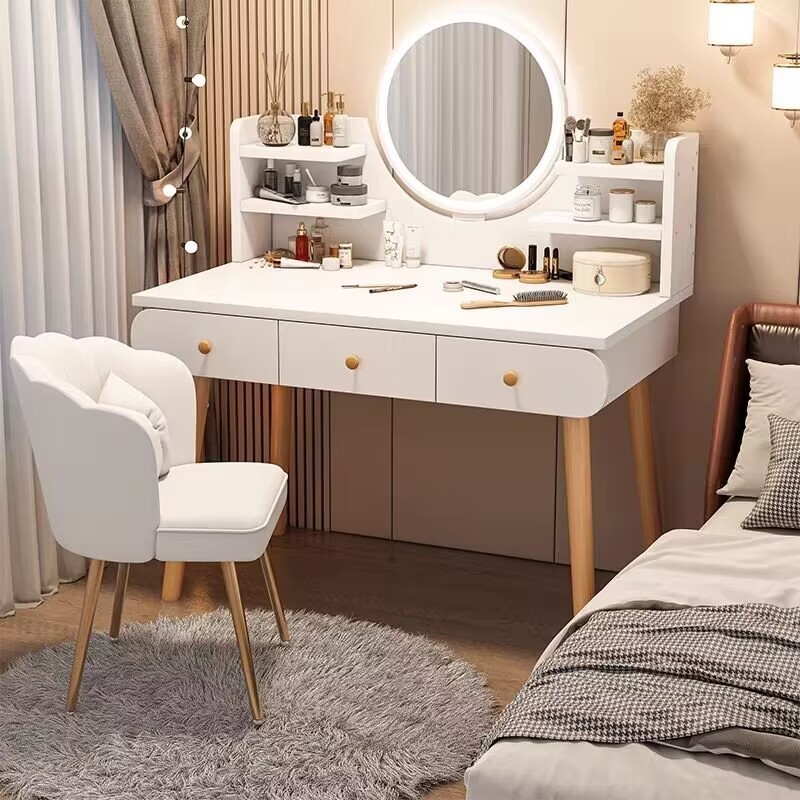 Bedroom simple modern small storage cabinet integrated small apartment internet celebrity ins style dressing table