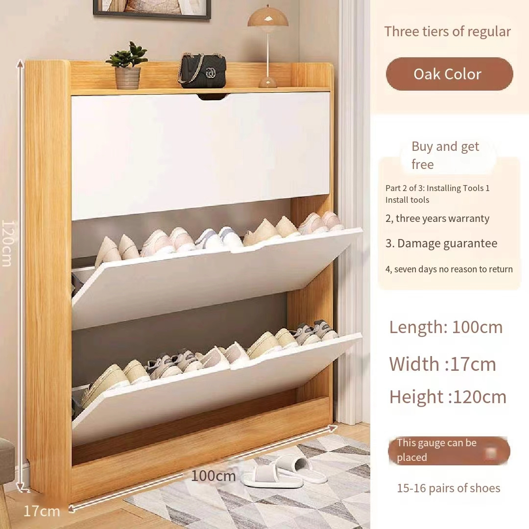 Entrance Cabinet Wall Storage Narrow Shoe Rack Cabinet 2 Drawer Cupboard Shoe Storage Cabinet Furniture