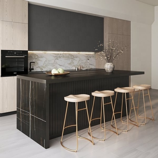 Luxury  island solid surface plywood storage kitchen unit set modern corner cabinet wall kitchen cabinet lift system