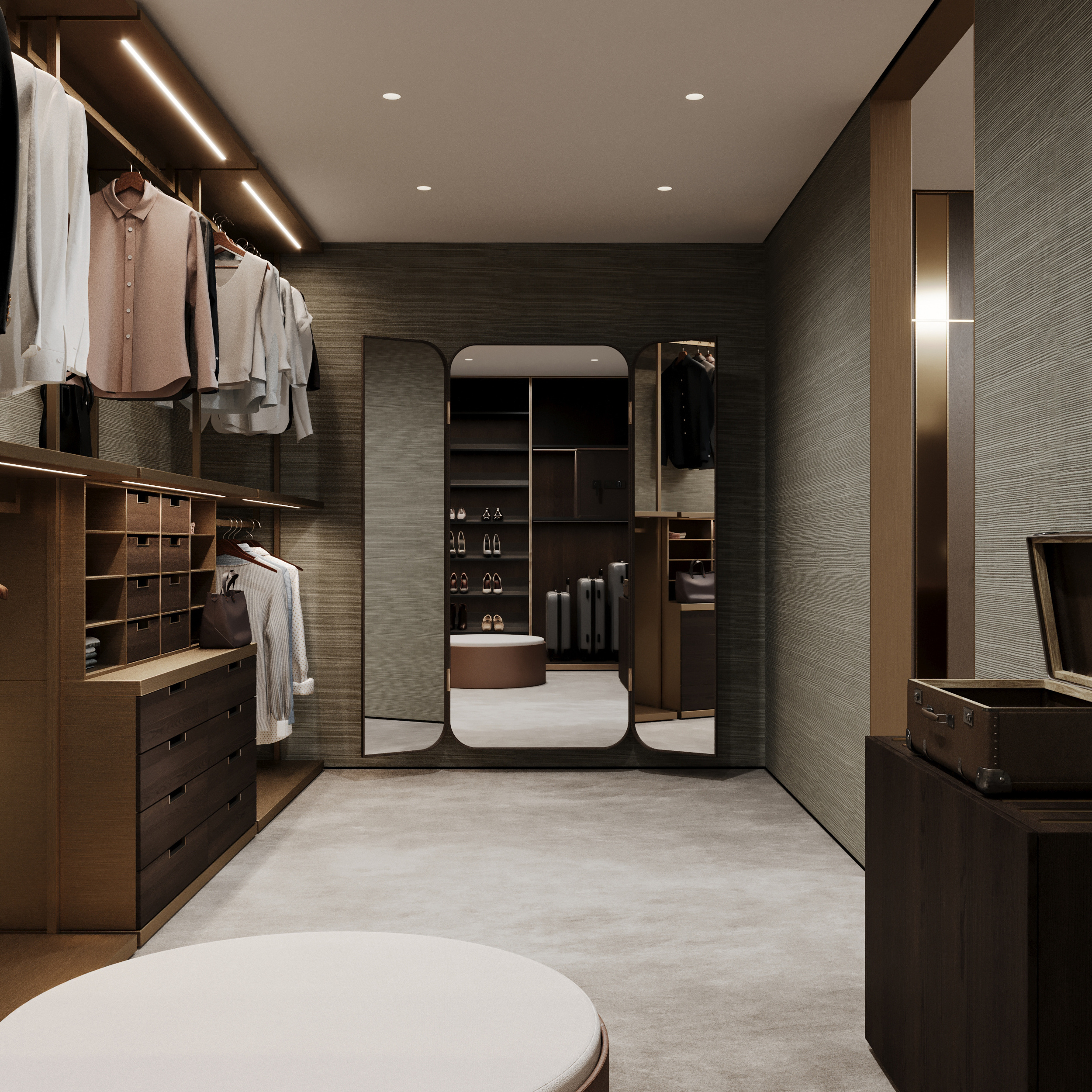 modern wardrobe light luxury room cabinet wooden combination minimalist covered household wardrobe