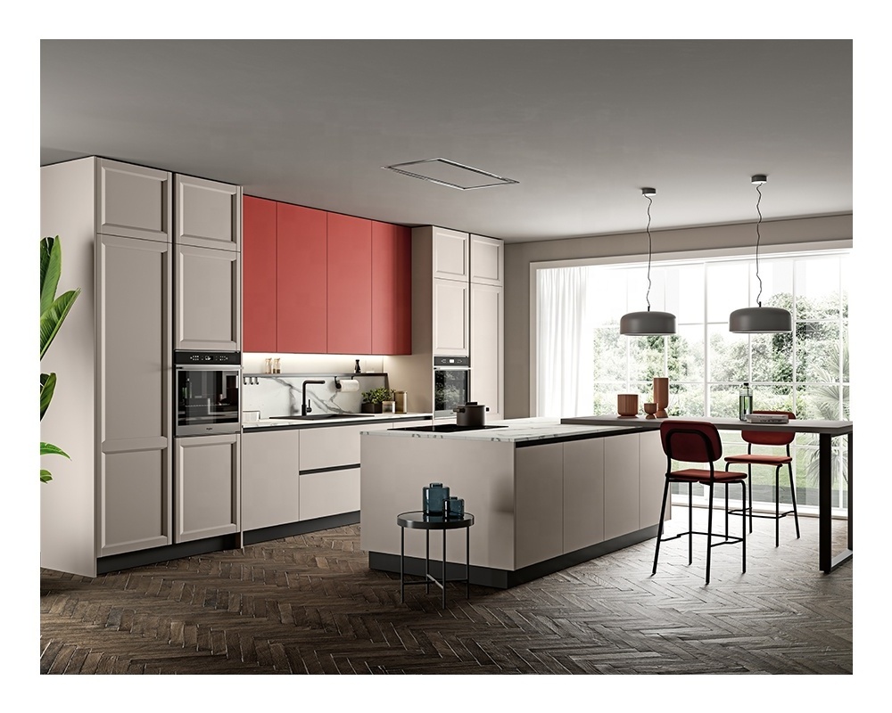 High Quality Modular Modern Solid Wood Kitchen Cabinets For Home Kitchen