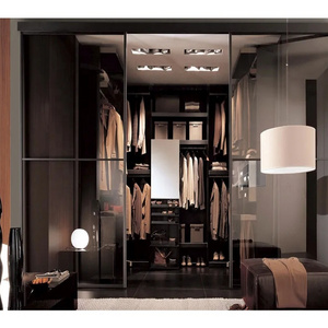 Australian Style Parts For Door Sliding Melamine Wardrobe With Mirror