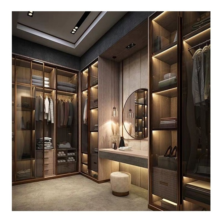 Australian Style Parts For Door Sliding Melamine Wardrobe With Mirror