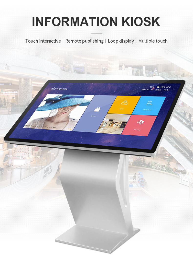 wayfinding kiosk 32 43 49 55 65 inch exhibition interactive information kiosk display touch screen self service kiosk