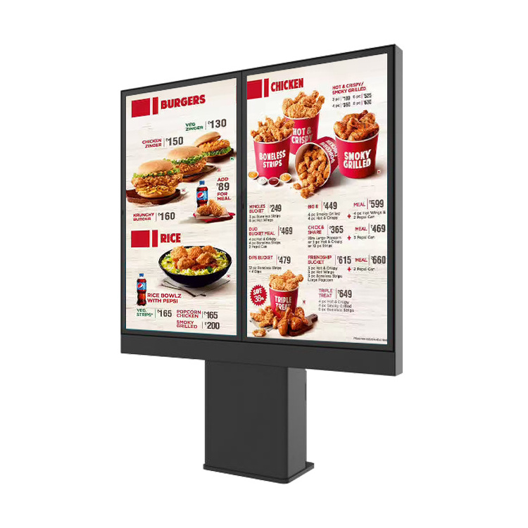 43 49 55 65 inch waterproof outdoor menu display screen digital signage restaurants drive thru menu board