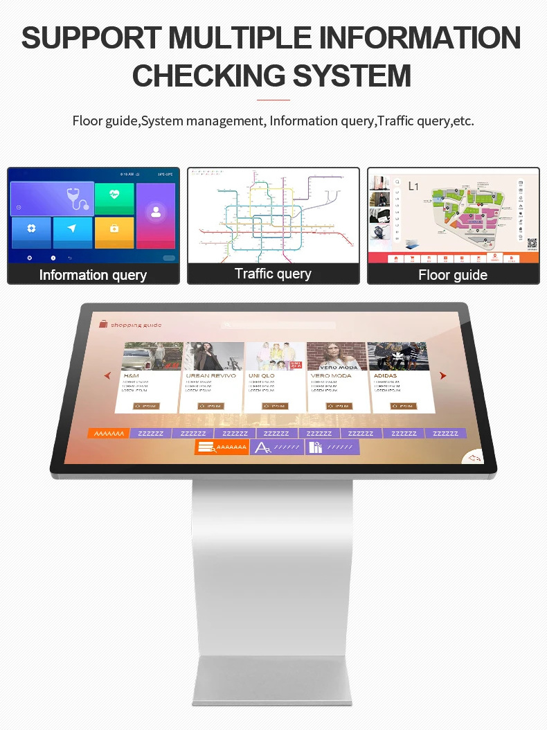 wayfinding kiosk 32 43 49 55 65 inch exhibition interactive information kiosk display touch screen self service kiosk