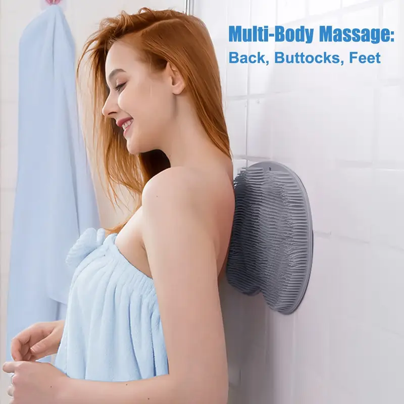 Rub Back Artifact Bath Brush Bathroom Anti-slip Wash Foot Pad Rub Towel Silicone Rub Foot Pad Massage Bath Ball  Shower Mat