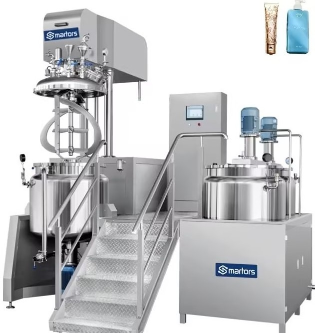 High Shear Dispersion Homogenizer Two-Way Stirring Vacuum Emulsifier Food Cream & Cosmetic Emulsion Machine Mixing tank