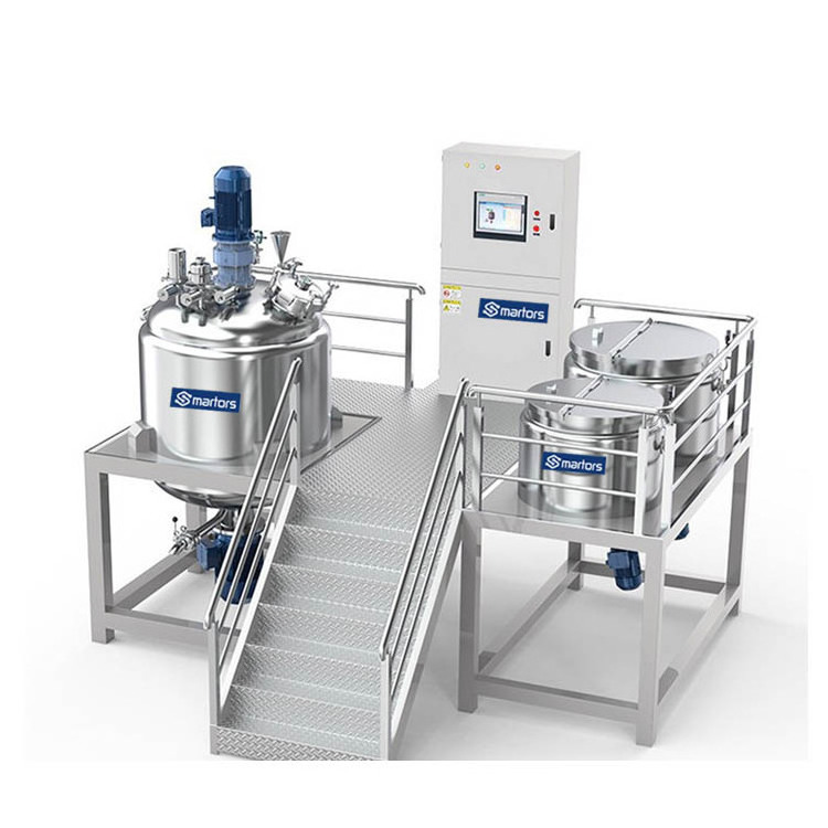 High Shear Dispersion Homogenizer Two-Way Stirring Vacuum Emulsifier Food Cream & Cosmetic Emulsion Machine Mixing tank