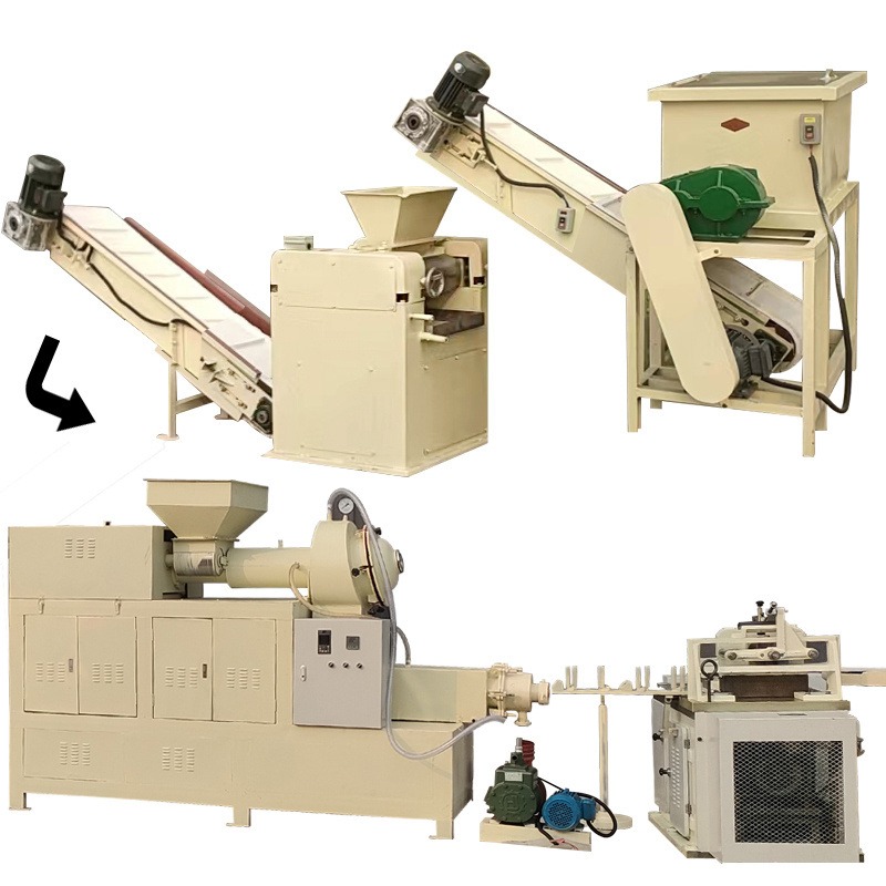 China Factory 100kg - 3000kg Automatic Handmade Soap Stamping Plodder Laundry Toilet Small Soap Making Machine