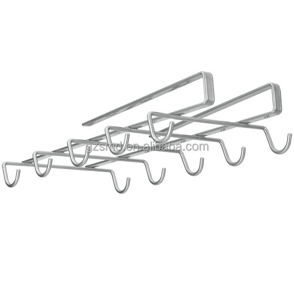 Manufacture Metal Wire Cup Storage Rack Kitchen Cabinet Cup Rack Holder Under Shelf Cup Holder