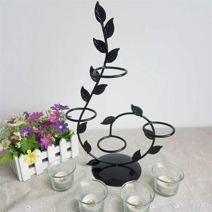 Home Decor Wedding Decor Black Candle Holder Tealight Candle Holders Metal Candle Holders for Table Centerpiece