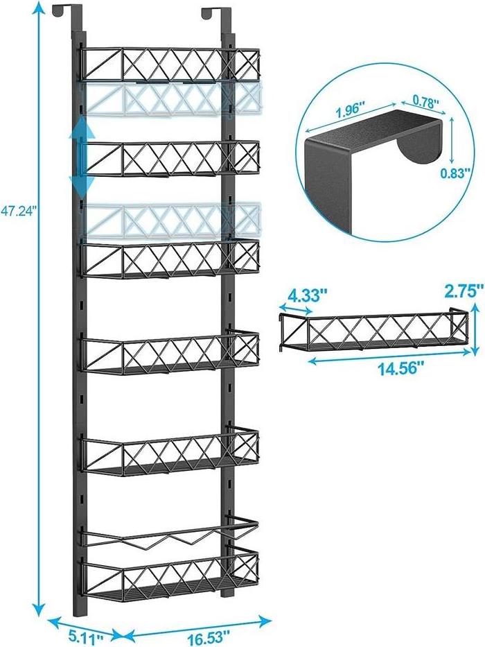 Manufacture Kitchen Pantry Organizer OEM ODM Over the Door Pantry Organizer Metal Wire Pantry Door Organizer