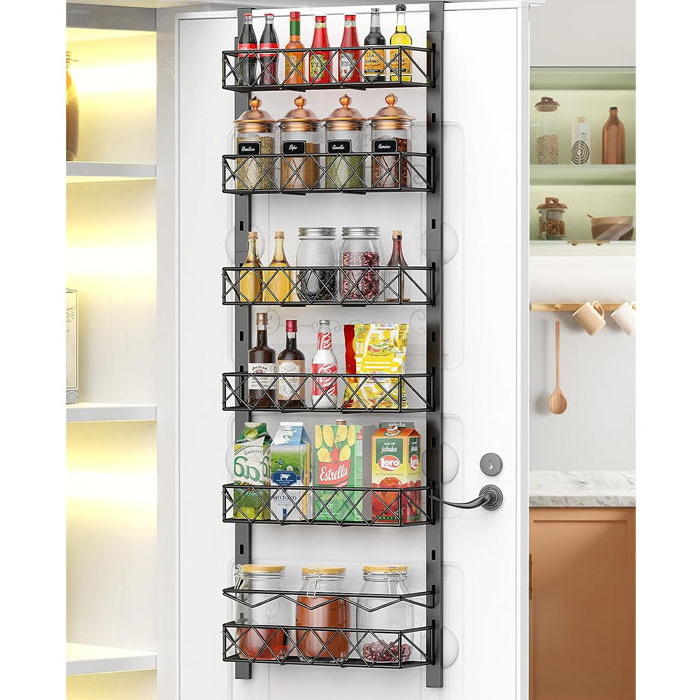 Manufacture Kitchen Pantry Organizer OEM ODM Over the Door Pantry Organizer Metal Wire Pantry Door Organizer