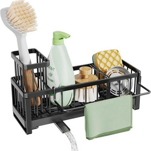 OEM ODM Sink Caddy Sponge Holder for Kitchen Stainless Steel Sink Caddy Sponge Holder Kitchen Sink Caddy with Brush Holder