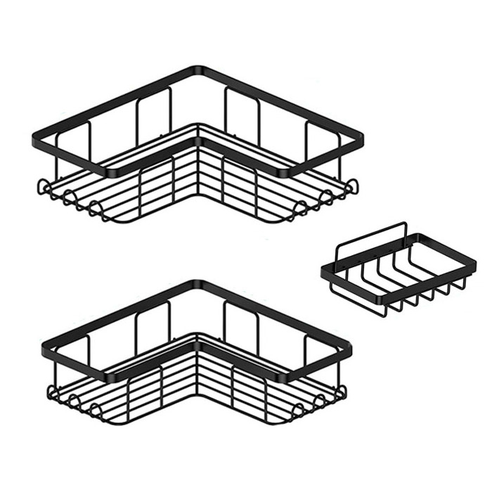 3 Pack Corner Shower Caddy Bathroom Shelf Stainless Steel Shower Caddy Corner Wall Mounted Corner Shower Caddy