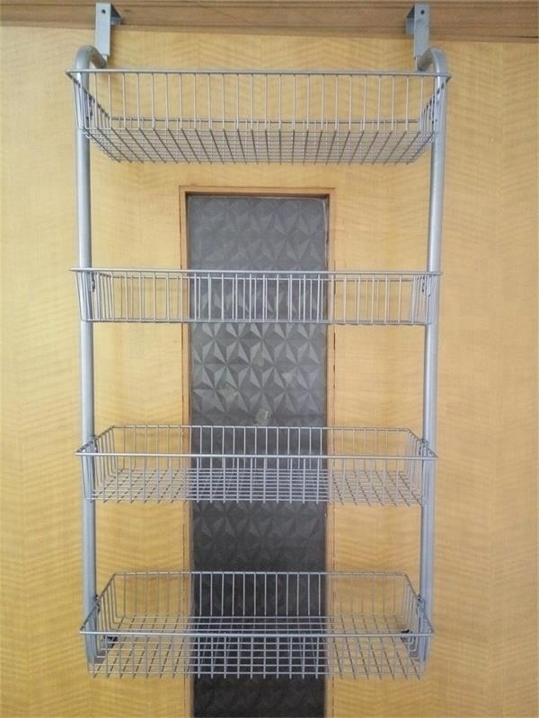 OEM ODM Over Door Shelf 4 Tiers Over the Door Organizer Metal Over the Door Hanging Organizer