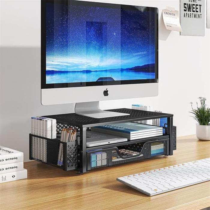 Manufacture Computer Stand OEM ODM Monitor Stand Metal Computer Desk Organizer