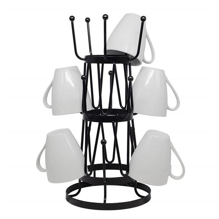 Manufacture Metal Wire Cup Storage Rack Kitchen Cabinet Cup Rack Holder Under Shelf Cup Holder