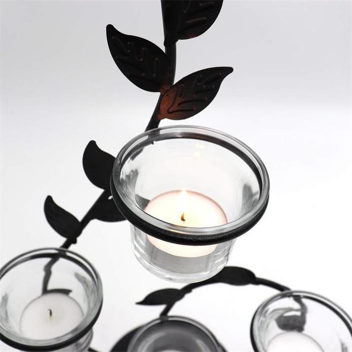 Home Decor Wedding Decor Black Candle Holder Tealight Candle Holders Metal Candle Holders for Table Centerpiece