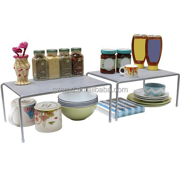 Metal Expandable Countertop Shelf Cabinet Organizer Shelf Kitchen Counter Shelf