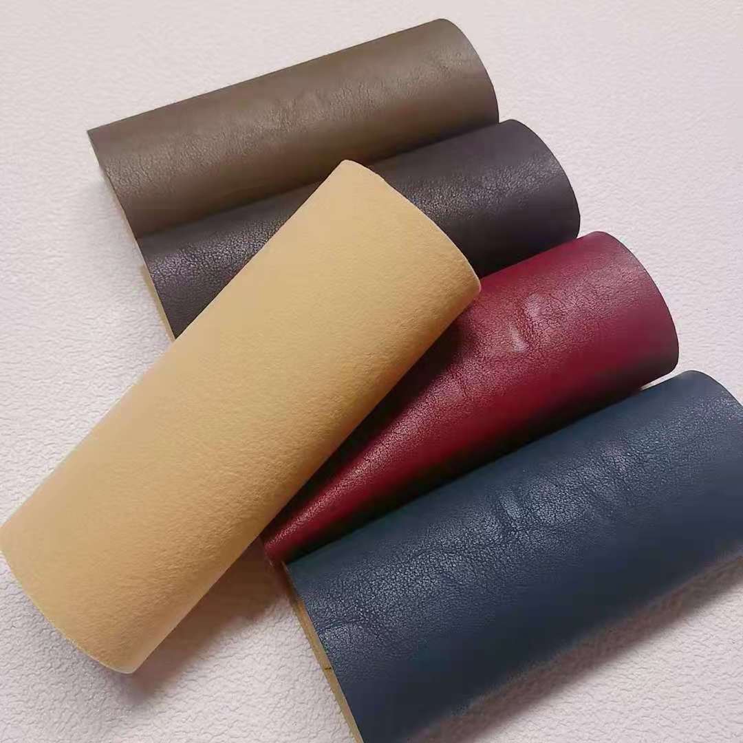 PU Rexine  leather roll of  bag material  artificial leather semi pu leather for handbag wallet making