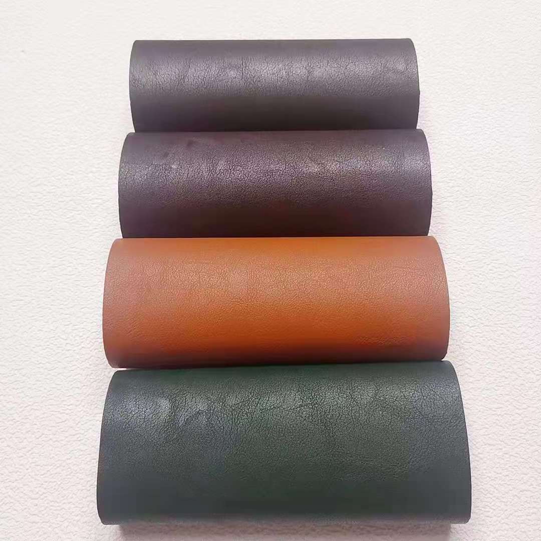 PU Rexine  leather roll of  bag material  artificial leather semi pu leather for handbag wallet making